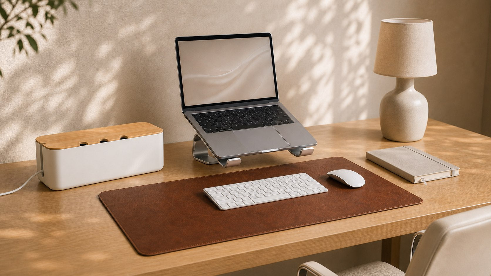 A calm coordinated Opus Room workspace